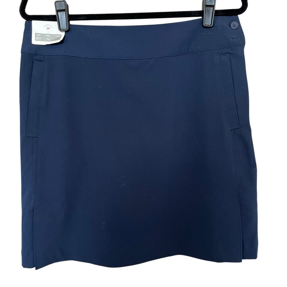 Monterey Club Skort Size 14 Blue Pockets Stretch Athleisure Active Summer